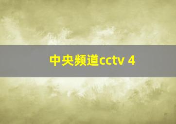 中央频道cctv 4